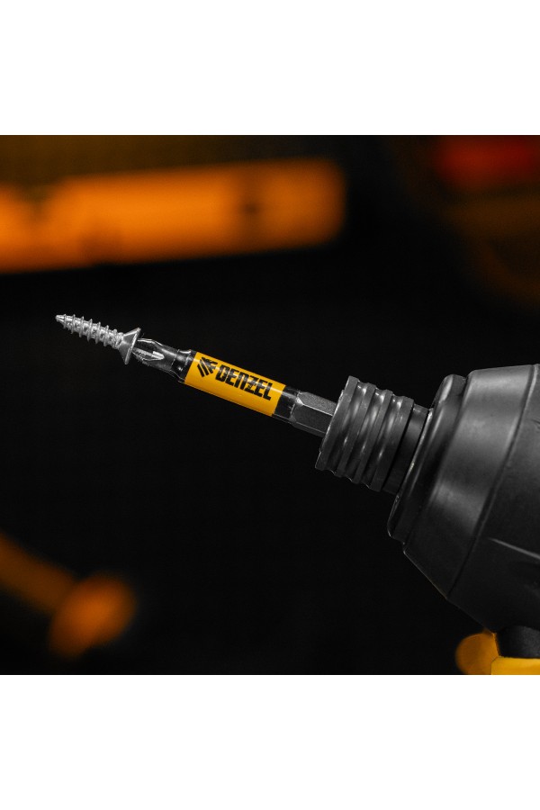 Бита PH2х60, сталь S2, цилиндр., 10 шт. Е 6,3 Denzel