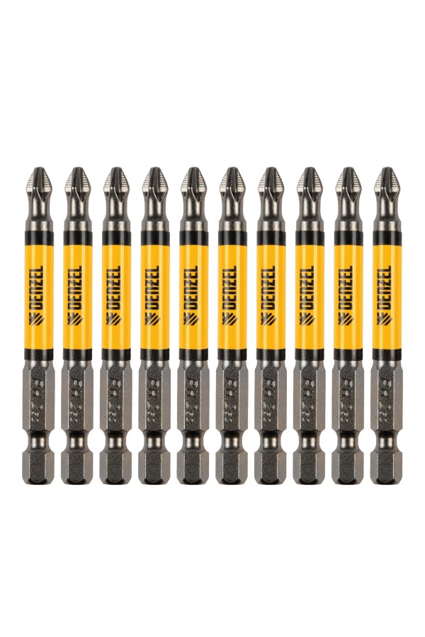 Бита PH2х70, сталь S2, цилиндр., 10 шт. Е 6,3 Denzel