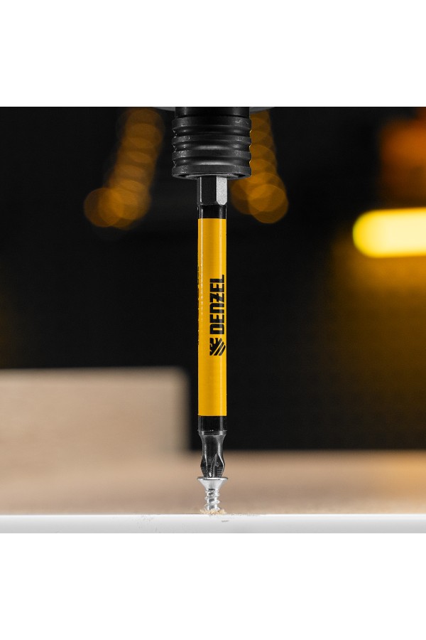 Бита PH2х90, сталь S2, цилиндр., 10 шт. Е 6,3 Denzel