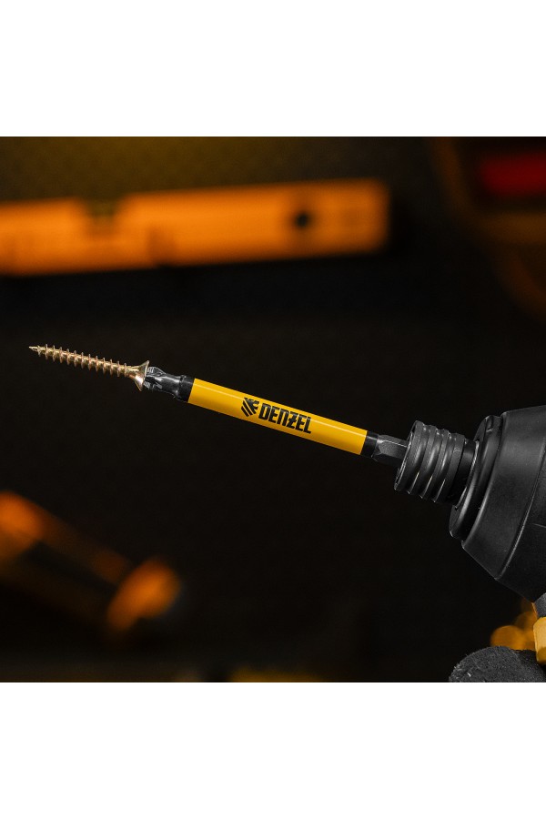 Бита PZ2х90, сталь S2, цилиндр., 10 шт. Е 6,3 Denzel