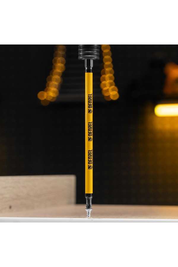 Бита PH2х150, сталь S2, цилиндр., 5шт. Е 6,3 Denzel