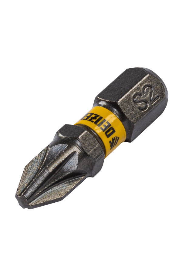 Бита PZ2х25, сталь S2, шестигранный профиль, 10 шт. Е 6,3 Denzel