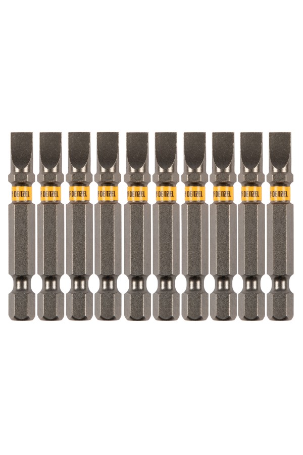 Бита SL6,0х50, сталь S2, шестигранный профиль, 10 шт. Е 6,3 Denzel