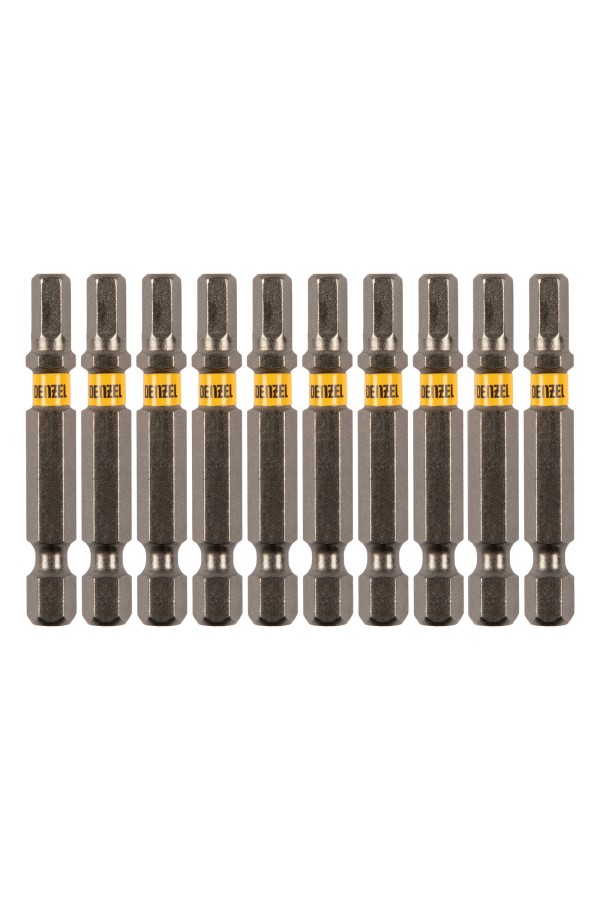 Бита HEX 5х50, сталь S2, шестигранный профиль, 10 шт. Е 6,3 Denzel