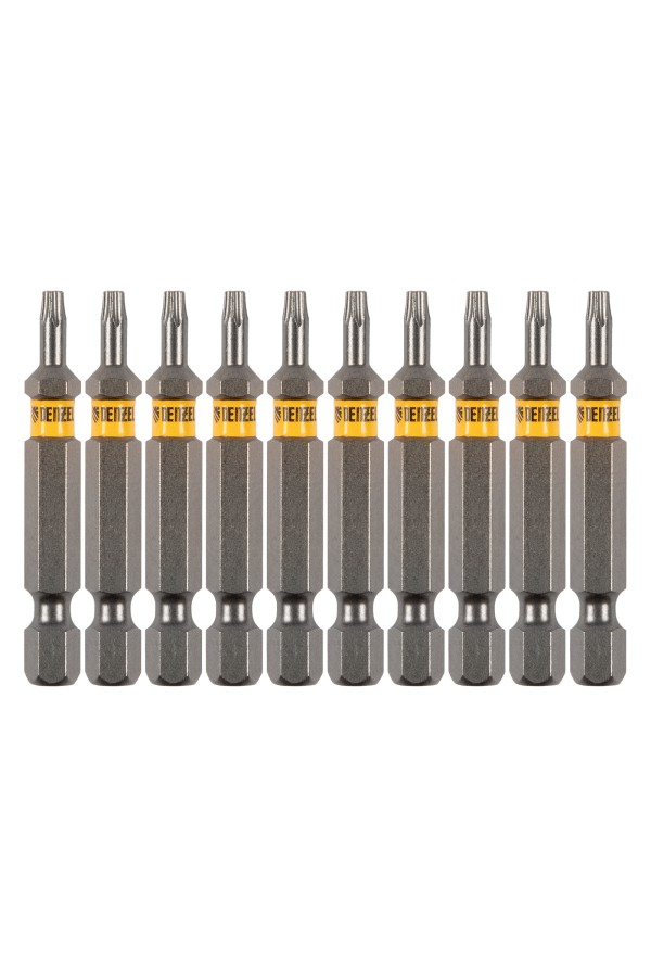 Бита TX 10х50, сталь S2, шестигранный профиль, 10 шт. Е 6,3 Denzel