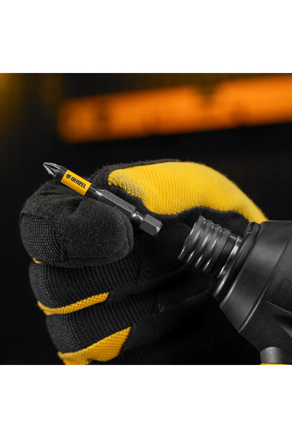 Набор бит комбинированный 3 шт., PZ1, PZ2, PZ3, 50 мм, сталь S2 Denzel