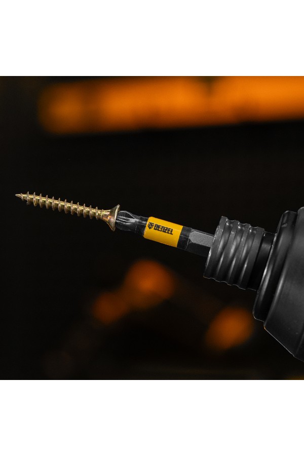 Набор бит комбинированный 3 шт., PZ1, PZ2, PZ3, 50 мм, сталь S2 Denzel