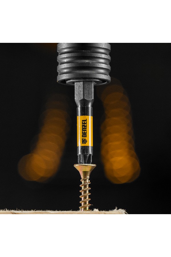 Набор бит комбинированный 3 шт., PZ1, PZ2, PZ3, 50 мм, сталь S2 Denzel