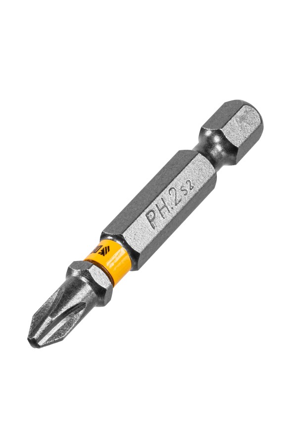 Бита PH2х50, сталь легированная S2, 20 шт., пластиковая коробка, , Е 6,3 Denzel