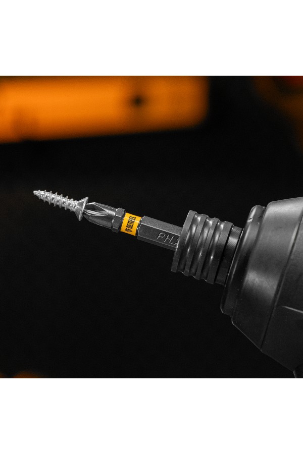 Бита PH2х50, сталь легированная S2, 10 шт., Е 6,3, шестигранный профиль, отрывная упаковка Denzel