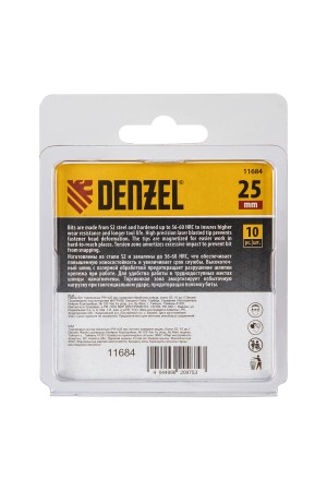 Бита IMPACT, PH1x25 мм, лазерная обработка шлица, сталь S2, 10 шт., Е 6,3 Denzel