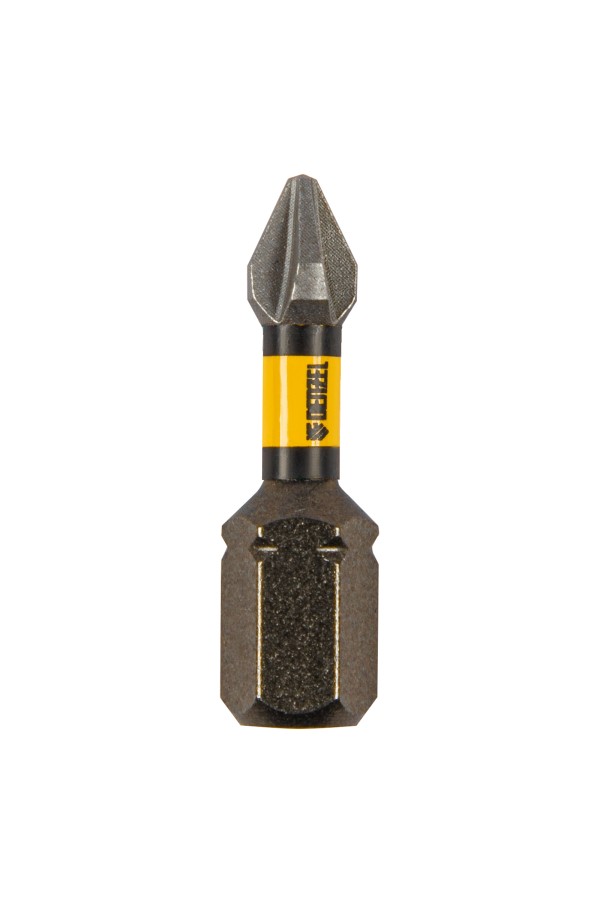Бита IMPACT, PH1x25 мм, лазерная обработка шлица, сталь S2, 10 шт., Е 6,3 Denzel