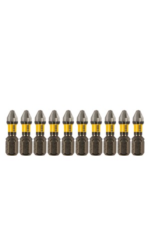 Бита IMPACT, PH2x25 мм, лазерная обработка шлица, сталь S2, 10 шт., Е 6,3 Denzel
