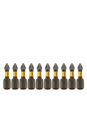 Бита IMPACT, PZ1x25 мм, лазерная обработка шлица, сталь S2, 10 шт., Е 6,3 Denzel