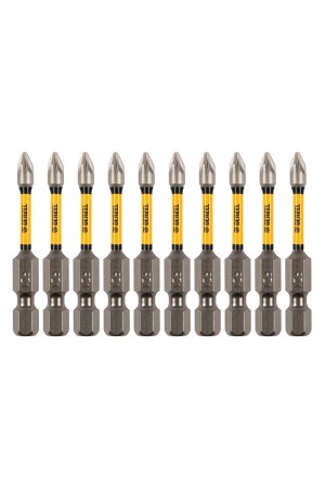 Бита IMPACT, PZ1x50 мм, лазерная обработка шлица, сталь S2, 10 шт., Е 6,3 Denzel