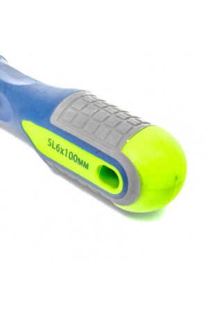 Отвертка, SL6 х 100 мм, CrV, трехкомпонентная рукоятка Сибртех