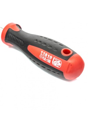 Отвертка Profi, SL4 х 100 мм, S2, двухкомпонентная рукоятка Matrix