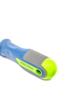 Отвертка, PH0 х 100 мм, CrV, трехкомпонентная рукоятка Сибртех