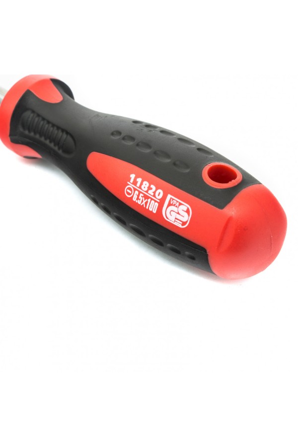 Отвертка Profi, SL6.5 х 100 мм, S2, двухкомпонентная рукоятка Matrix