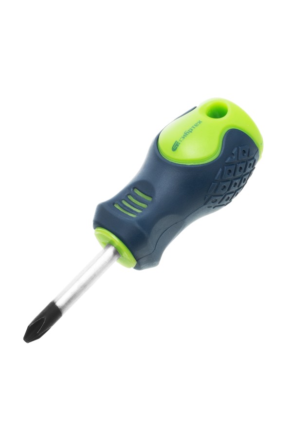 Отвертка, PH2 х 38 мм, CrV, двухкомпонентная рукоятка Сибртех