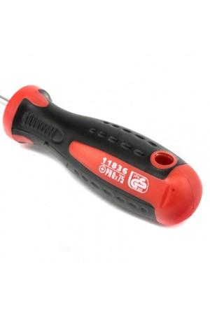 Отвертка Profi, PH0 х 75 мм, S2, двухкомпонентная рукоятка Matrix