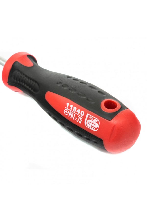 Отвертка Profi, PH1 х 75 мм, S2, двухкомпонентная рукоятка Matrix