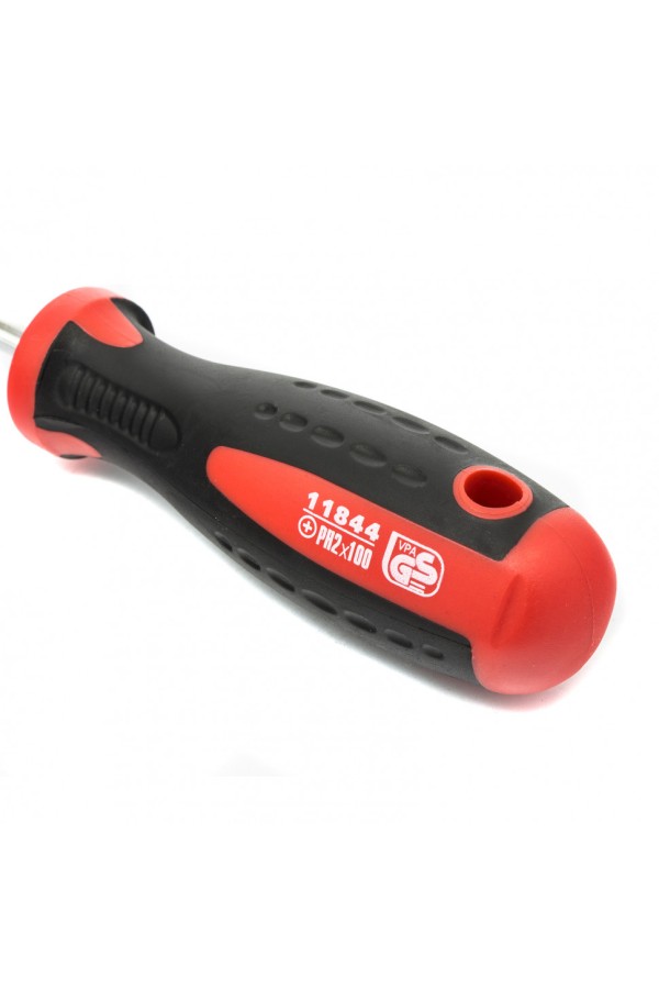 Отвертка Profi, PH2 х 100 мм, S2, двухкомпонентная рукоятка Matrix