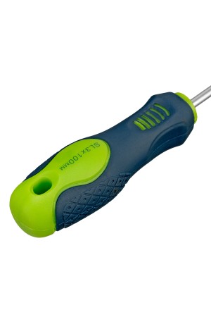 Отвертка, SL3 х 100 мм, CrV, двухкомпонентная рукоятка Сибртех