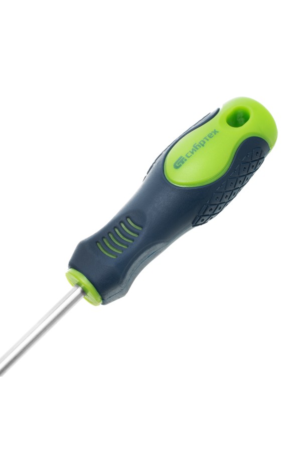 Отвертка, SL5 х 150 мм, CrV, двухкомпонентная рукоятка Сибртех