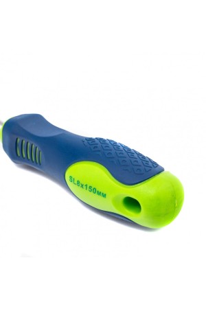 Отвертка, SL8 х 150 мм, CrV, двухкомпонентная рукоятка Сибртех