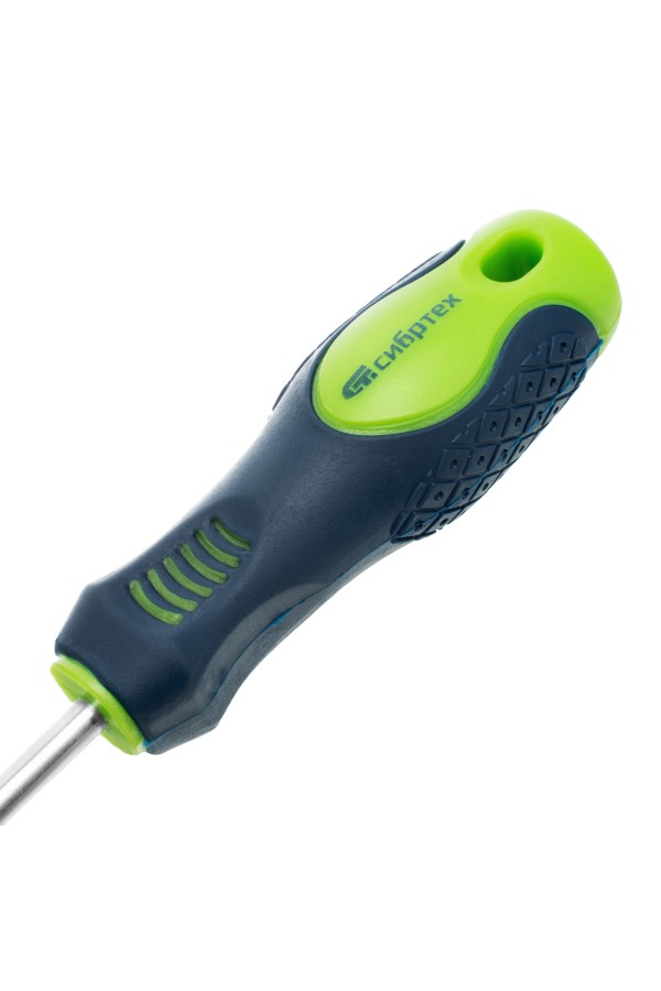 Отвертка, PZ1 х 80 мм, CrV, двухкомпонентная рукоятка Сибртех