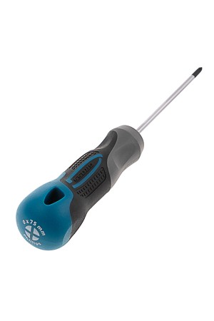 Отвертка PH0 x 75 мм, S2, трехкомпонентная рукоятка Gross