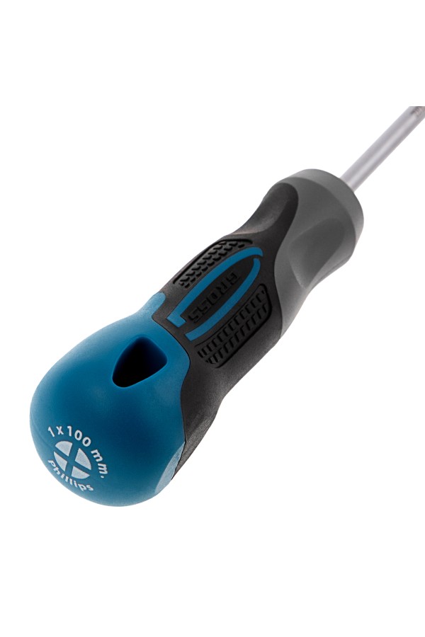 Отвертка PH1 x 100 мм, S2, трехкомпонентная ручка Gross