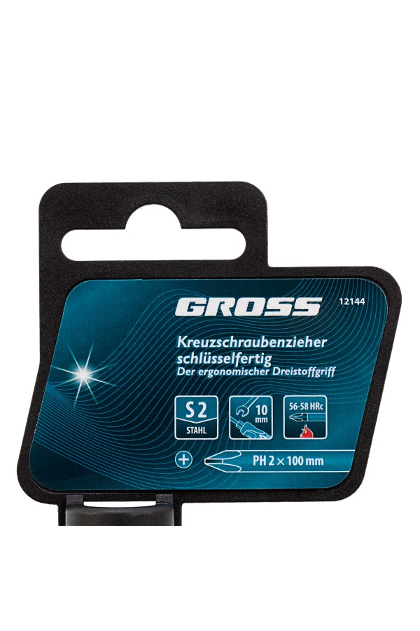 Отвертка PH2 x 100 мм, S2, трехкомпонентная ручка Gross