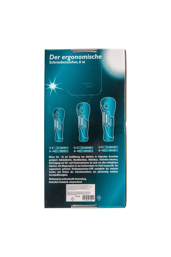 Набор отверток 6 шт, S2, трехкомпонентная рукоятка Gross