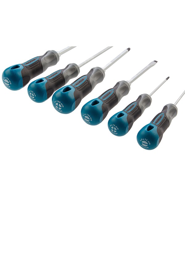 Набор отверток 6 шт, S2, трехкомпонентная рукоятка Gross