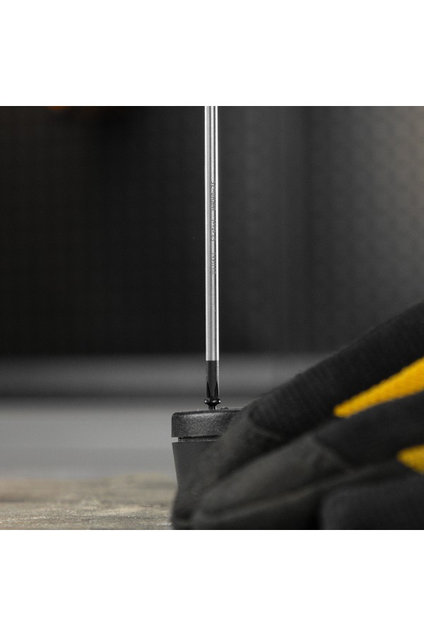 Отвертка, PH0х75 мм, S2, 3к рукоятка Denzel