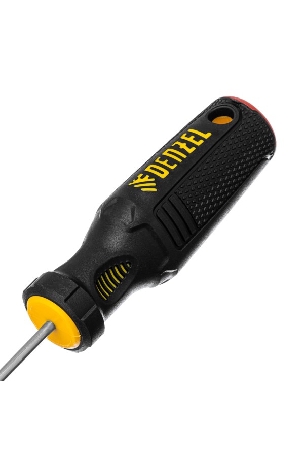 Отвертка, PH0х75 мм, S2, 3к рукоятка Denzel