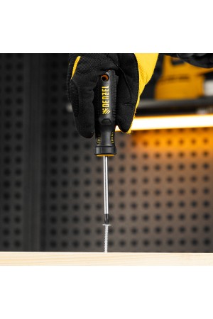 Отвертка, PH1х75 мм, S2, 3к рукоятка Denzel