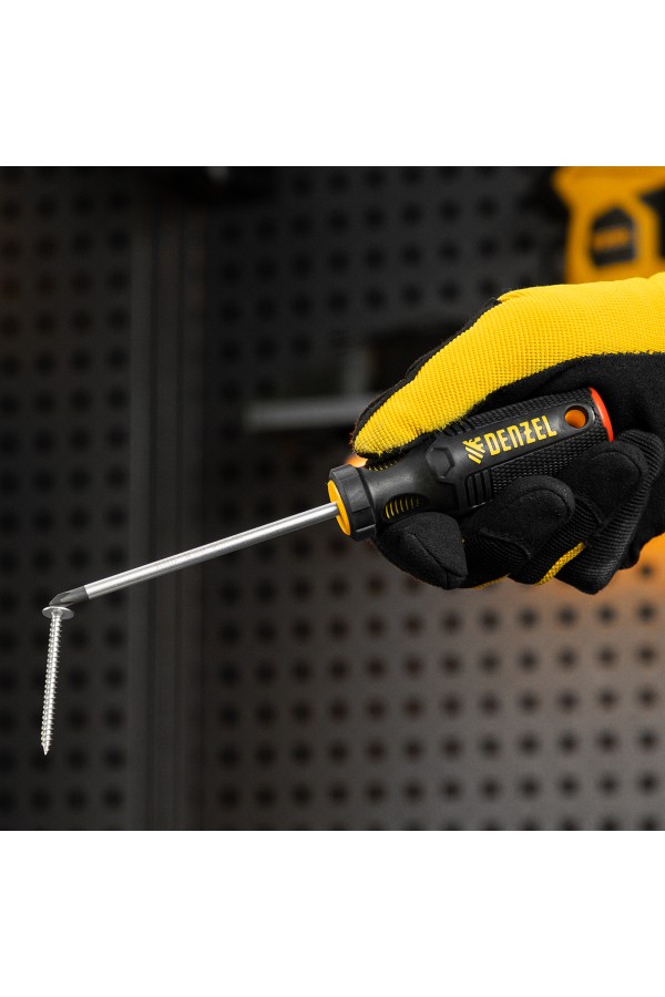 Отвертка, PH1х100 мм, S2, 3к рукоятка Denzel