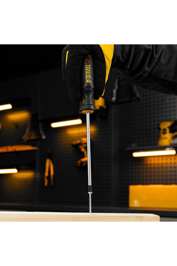 Отвертка, PH2х150 мм, S2, 3к рукоятка Denzel