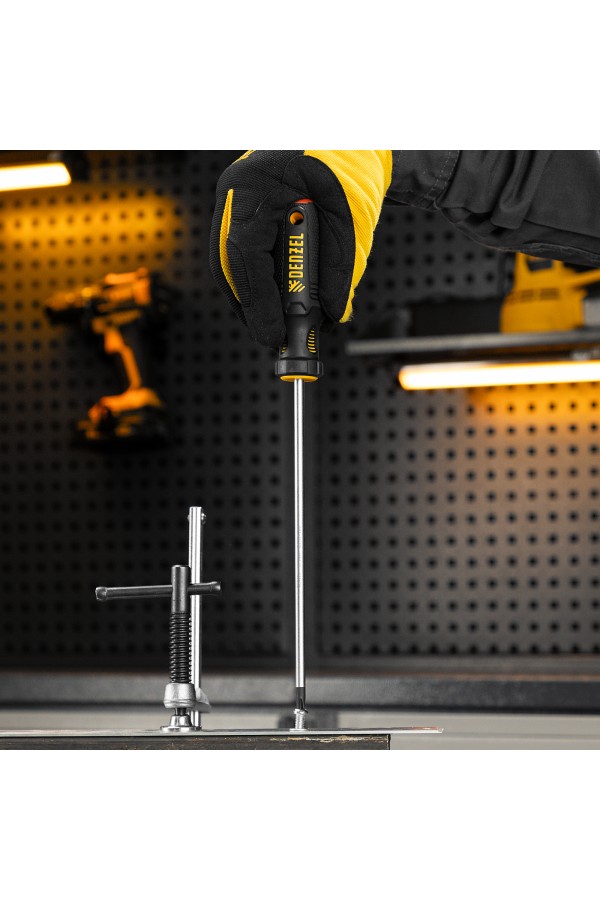 Отвертка, PH2х200 мм, S2, 3к рукоятка Denzel