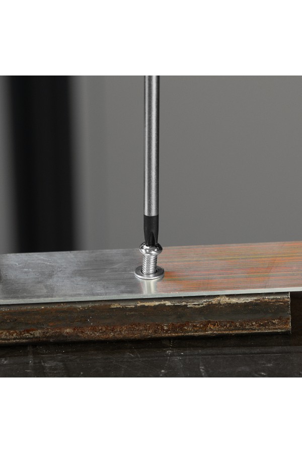 Отвертка, PH2х200 мм, S2, 3к рукоятка Denzel