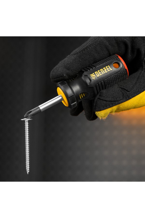 Отвертка, PH2х38 мм, S2, 3к рукоятка Denzel