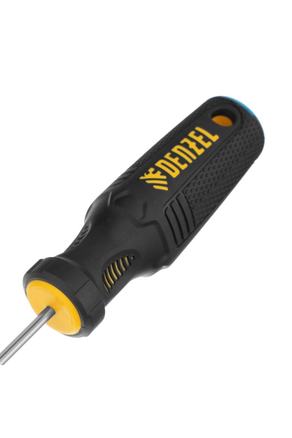 Отвертка SL3х100 мм, CrV, трехкомпонентная рукоятка Denzel