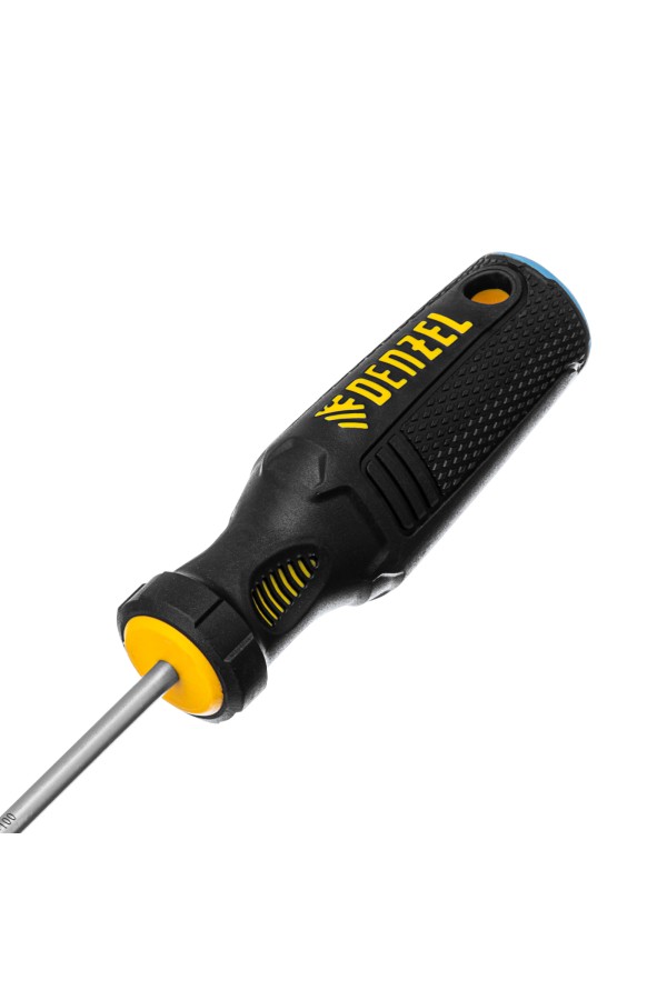 Отвертка, SL4х100 мм, S2, 3к рукоятка Denzel