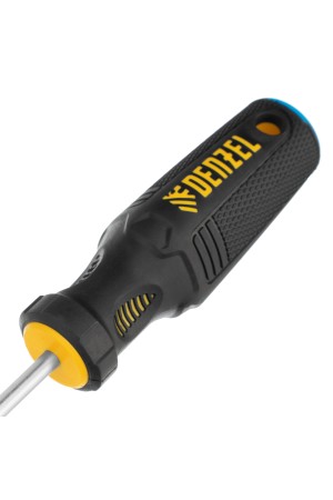 Отвертка SL5x75 мм, CrV, трехкомпонентная рукоятка Denzel