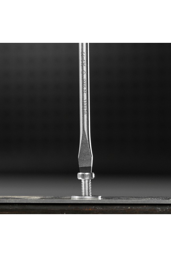 Отвертка, SL5x75 мм, S2, 3к рукоятка Denzel