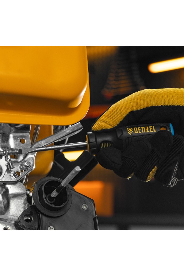 Отвертка, SL5x75 мм, S2, 3к рукоятка Denzel