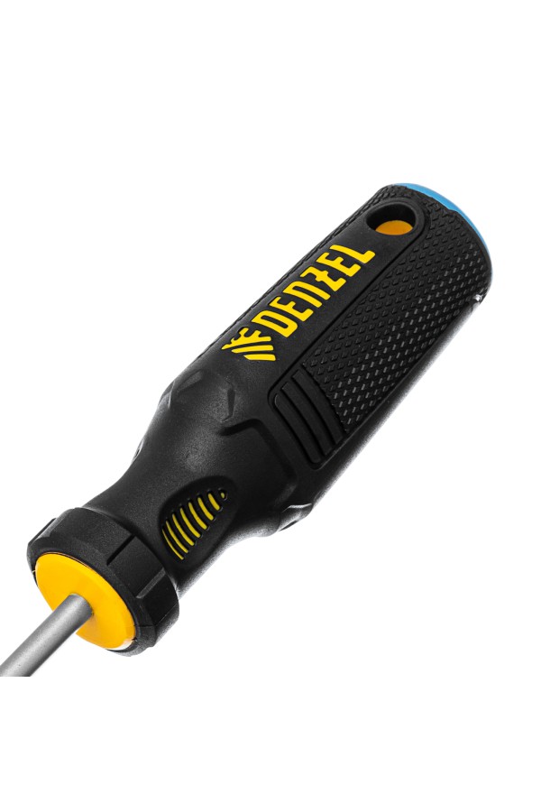 Отвертка, SL5x100 мм, S2, 3к рукоятка Denzel